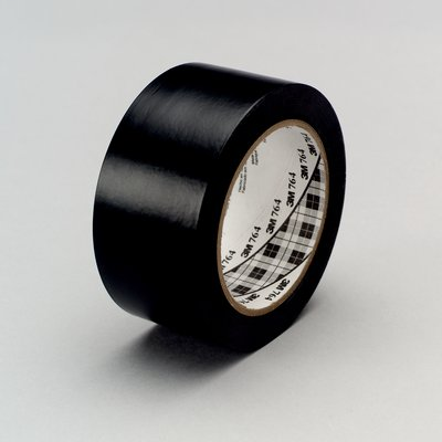 3M General Purpose Vinyl Tape 764 Black Plastic Core, 49 in x 36 yd, 3 per case Bulk