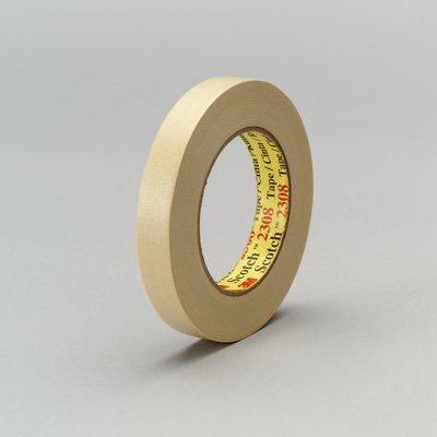 Scotch Masking Tape 2308 Tan, 36 mm x 55 m 5.3 mil, 24 per case Bulk