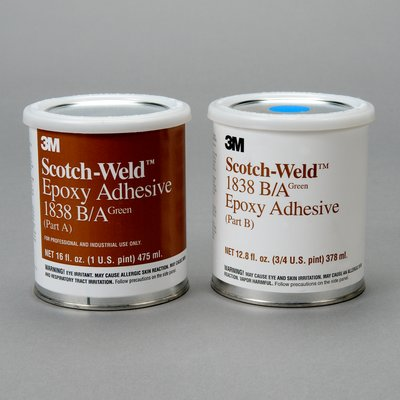 3M Scotch-Weld Epoxy Adhesive 1838L Translucent Part A, 5 Gallon, 1 per case