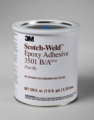 3M Scotch-Weld Epoxy Adhesive 3501 Gray Part B/A, 1 Gallon Kit, 2 per case