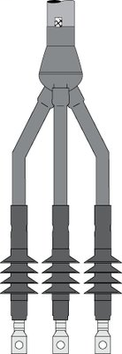 3M Cold Shrink QT-III Three Conductor Cable Termination Kit 7695-S-4-INV-3W, Tape, Wire and Unishield, 25/28 kV, 1.18-1.52 in (30.0-38.6 mm) Cable Insul. O.D., 3 termination/kit