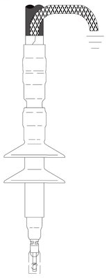 3M Cold Shrink QT-III Outdoor 4 Skirt Termination 7696-S-INV-4, Tape, Wire and Unishield, 1.53-2.32 in (38,9-58,9 mm) Cable Insul. O.D., 3 terminations/kit