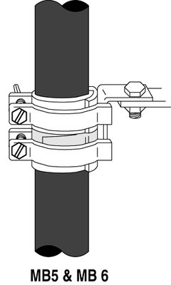 3M Cross-Arm Mounting Bracket MBS-4, stainless steel, Cable O.D. Range of 1.10-1.50 in (28-36 mm), 10 per case