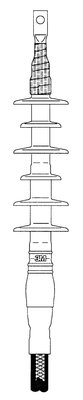 3M QT-II PILC Cable Silicone Rubber Termination Kit 5808-Pb-500, PILC Cable, 25/28 kV, 1.20-1.90 in (30-48 mm) Cable Insul. O.D., 1 termination/kit
