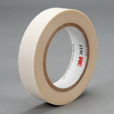 3M General Purpose Glass Cloth Tape 3615 White, 3/4 in x 36 yd 7.0 mil, 48 per case Bulk