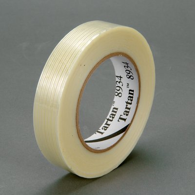 3M Filament Tape 8934 Clear, 12 mm x 55 m, 72 rolls per case