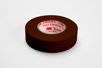3M Temflex General Use Vinyl Electrical Tape 1700C, Brown, 3/4 in x 66 ft (19 mm x 20,1 m), 100 per case