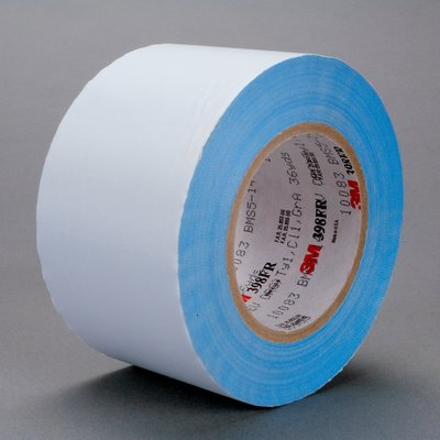 3M Glass Cloth Tape 398FR White, 3 in x 36 yd, 12 per case Bulk