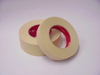 Scotch Premium High Temperature Masking Tape 2393 Tan, 24 mm x 55 m 7.6 mil, 9 per inner box 36 per case Bulk