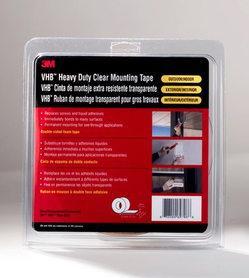3M VHB Heavy Duty Mounting Tape 4910 Clear, 3/4 in x 15 yd 40.0 mil, 12 per case