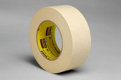 Scotch Crepe Masking Tape 202 Tan, 36 mm x 55 m 6.3 mil, 24 per case Bulk