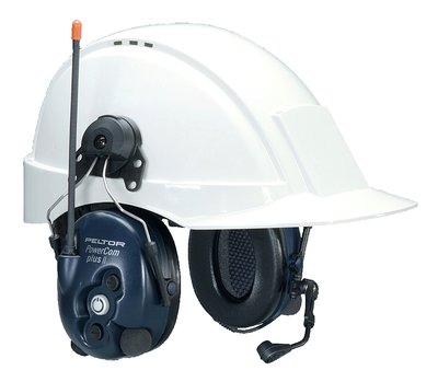 3M Peltor PowerCom Business Radio Services 2-Way Radio Communications Headset MT53H7P3E4604, Hard Hat Attach, 1 ea/cs