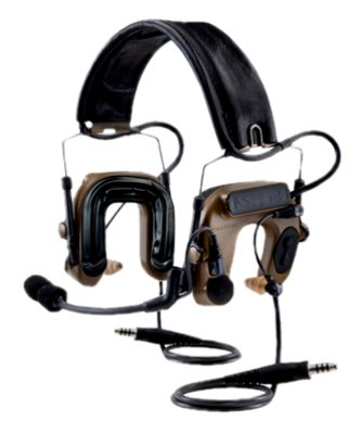 3M Peltor ComTac IV Hybrid Communication Headset MT16H044FB-19 CY, Dual Comm, Flexi Boom Mic, Coyote Brown, 1 ea/cs