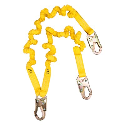 3M SafeAbsorb Xtra Expandable Energy Absorbing Dual Leg Lanyard with Snap Hooks 4750, 4-6 ft., 1 ea/case