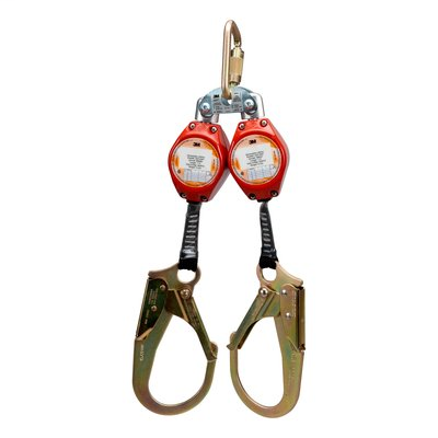 3M Self-Retracting Lanyard DL3307-0241, 7 foot web dual leg with rebar hook, 1 ea/case