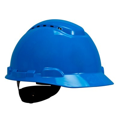 3M Hard Hat, Vented Blue 4-Point Ratchet Suspension H-703V, 20 ea/cs