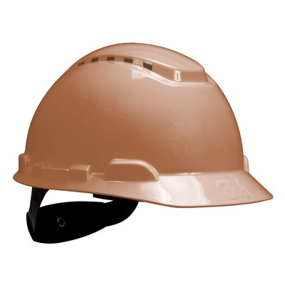 3M Hard Hat H-711V-UV,Tan, 4-Point Ratchet Suspension, Vented, with Uvicator, 20ea/cs