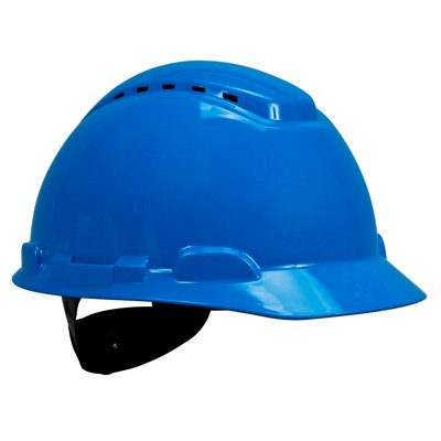 3M Hard Hat with UVicator, Vented Blue 4-Point Ratchet Suspension H-703V-UV, 20ea/cs