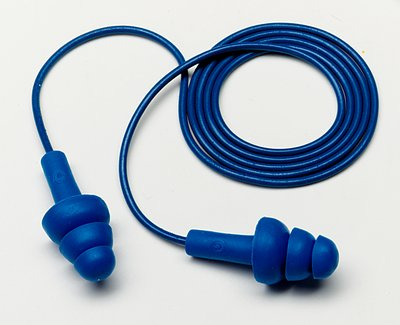3M E-A-R UltraFit Metal Detectable Corded Earplugs, Hearing Conservation 340-4007 in Poly Bag 400 PR/Case