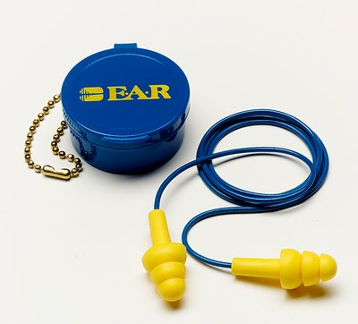 3M E-A-R UltraFit Corded Earplugs, Hearing Conservation 340-4002 in Carrying Case 200 PR/Case