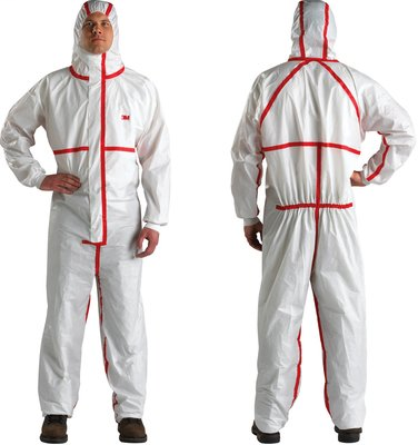 3M Disposable Chemical Protective Coverall Safety Work Wear 4565-BLK-M 25/Case