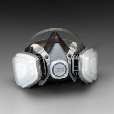 3M Half Facepiece Disposable Respirator Assembly 53P71, Organic Vapor/P95 Respiratory Protection, Large 12/cs