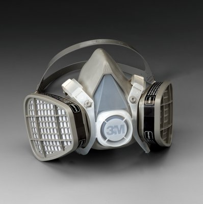 3M Half Facepiece Disposable Respirator Assembly 5201, Organic Vapor Respiratory Protection, Medium 12/cs