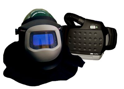 3M Adflo PAPR with 3M Helmet L-905SG, 34-0905-SGX, Li Ion Batt, Welding Shield, Wideview Faceshield, ADF 9100X, 1/C