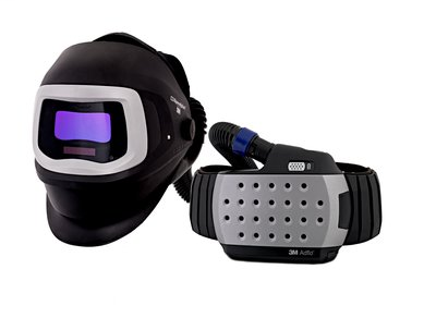 3M Adflo Powered Air Purifying Respirator High Efficiency System with 3M Speedglas Welding Helmet 9100 FX-Air, 26-1101-10SW, SideWindows and Auto-Darkening Filter 9100V, Shades 5, 8-13, 1/Case