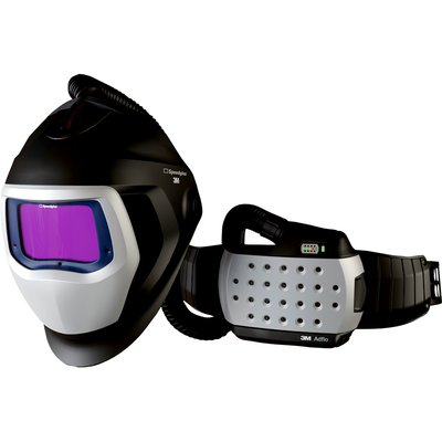 3M Adflo Powered Air Purifying Respirator High Efficiency System with 3M Speedglas Welding Helmet 9100-Air, 25-1101-30SW, SideWindows and Auto-Darkening Filter 9100XX, Shades 5, 8-13, 1/Case