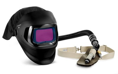 3M Speedglas Fresh-Air III Supplied Air System with V-100 Vortex Air-Cooling valve and 3M Speedglas Welding Helmet 9100 FX-Air, 26-5702-30SWHD, with SideWindows, Heavy Duty Breathing Tube, and Auto-Darkening Filter 9100XX, Shades 5, 8-13, 1/Case