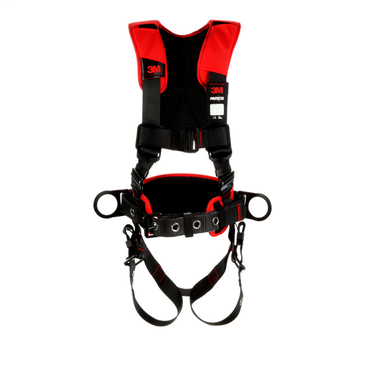 3M™ Protecta® Comfort Construction Style Positioning Harness 1161205,Black, Medium/Large, 1 ea/Case