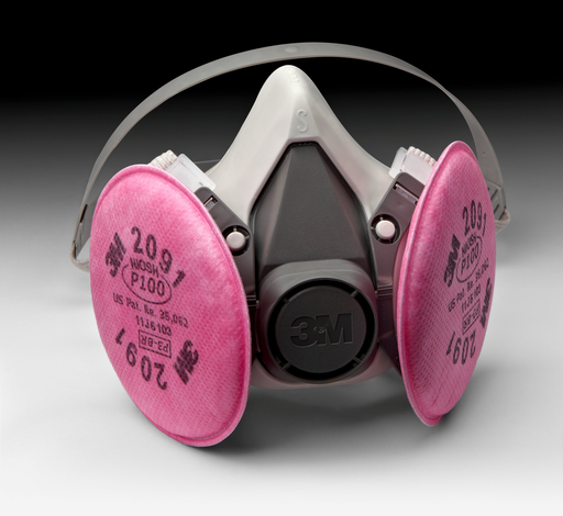 3M™ Half Facepiece Reusable Respirator Assembly 6191/07001(AAD), P100,Small 24 EA/Case