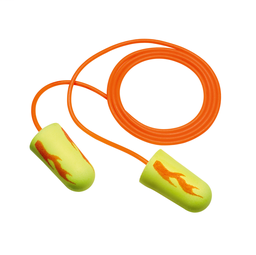 Product image for 3M 11035 E-A-R E-A-Rsoft Yellow Neon Blasts Corded Earplugs, Hearing Conservation 311-1252 in Poly Bag Regular Size 2000 PR/Case