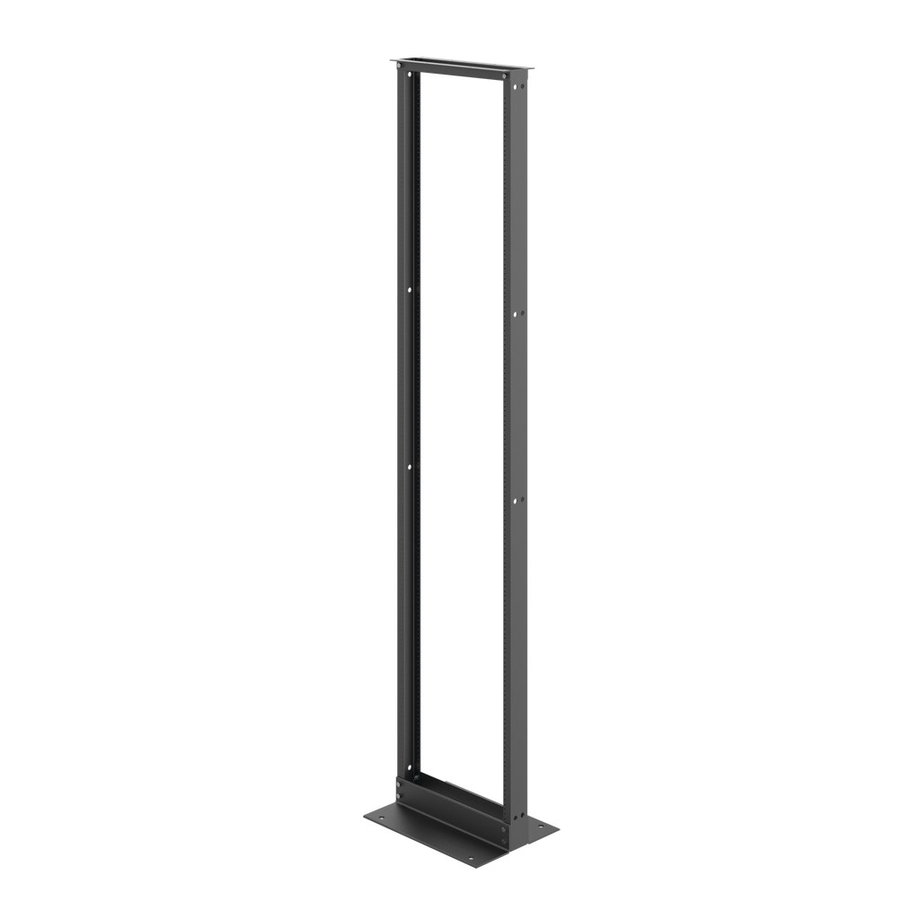 Hoffman EDR19FM51U 2-Post Open Frame Rack, 96" x 20.25" x 15", Black, Aluminum Product image for Hoffman EDR19FM51U 2-Post Open Frame Rack, 96" x 20.25" x 15", Black, Aluminum