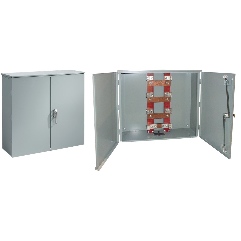 Hoffman A800HCT1R Current Transformer Cabinets, 400-800 Amp, Type 3R, 35.77x 35.8x 11", Gray, Steel Product image for Hoffman A800HCT1R Current Transformer Cabinets, 400-800 Amp, Type 3R, 35.77x 35.8x 11", Gray, Steel
