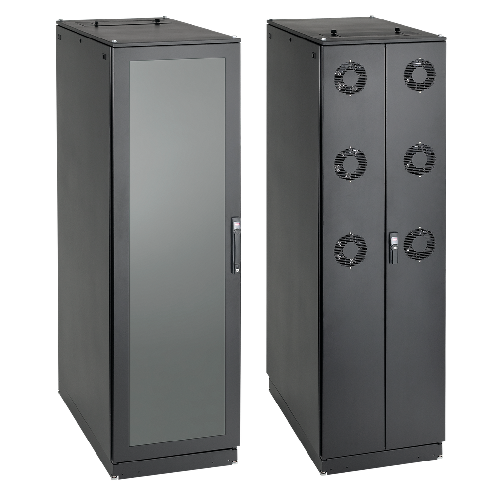 Product image for Hoffman PSFD20612B ProLine FloTek FD Server Cabinet, 2000x600x1200mm, Black, Steel, With Sides