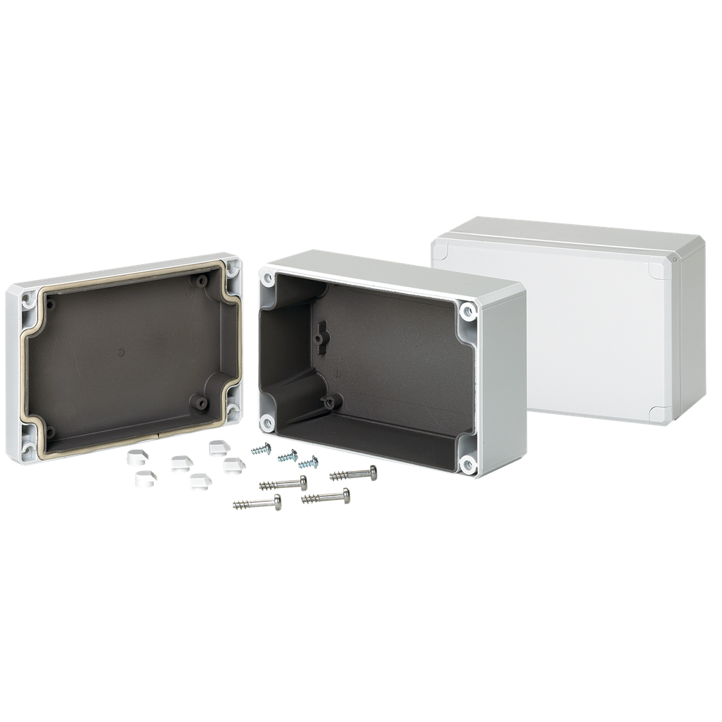 Hoffman Q16129PCEMC QLINE D, EMC, Type 4X, 160x 120x 90mm, Polycarbonate Product image for Hoffman Q16129PCEMC QLINE D, EMC, Type 4X, 160x 120x 90mm, Polycarbonate