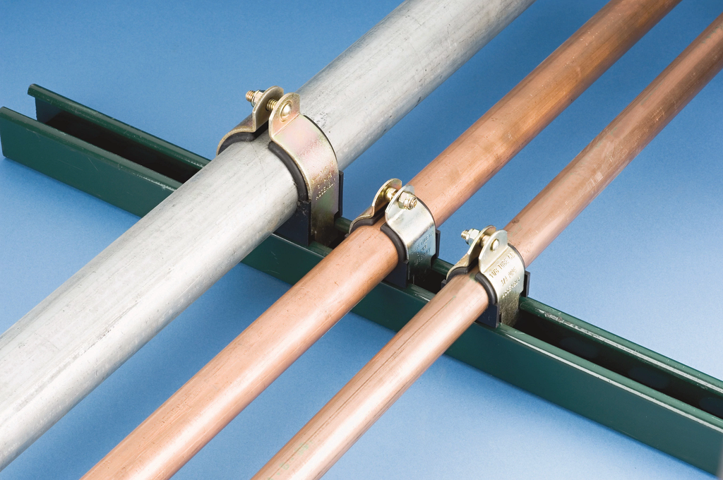 nVent CADDY Cushion Clamp Insulated Strut Clamp for Pipe/Tube, 5/8" OD, 1/2" Copper Tube, 3/8" Pipe