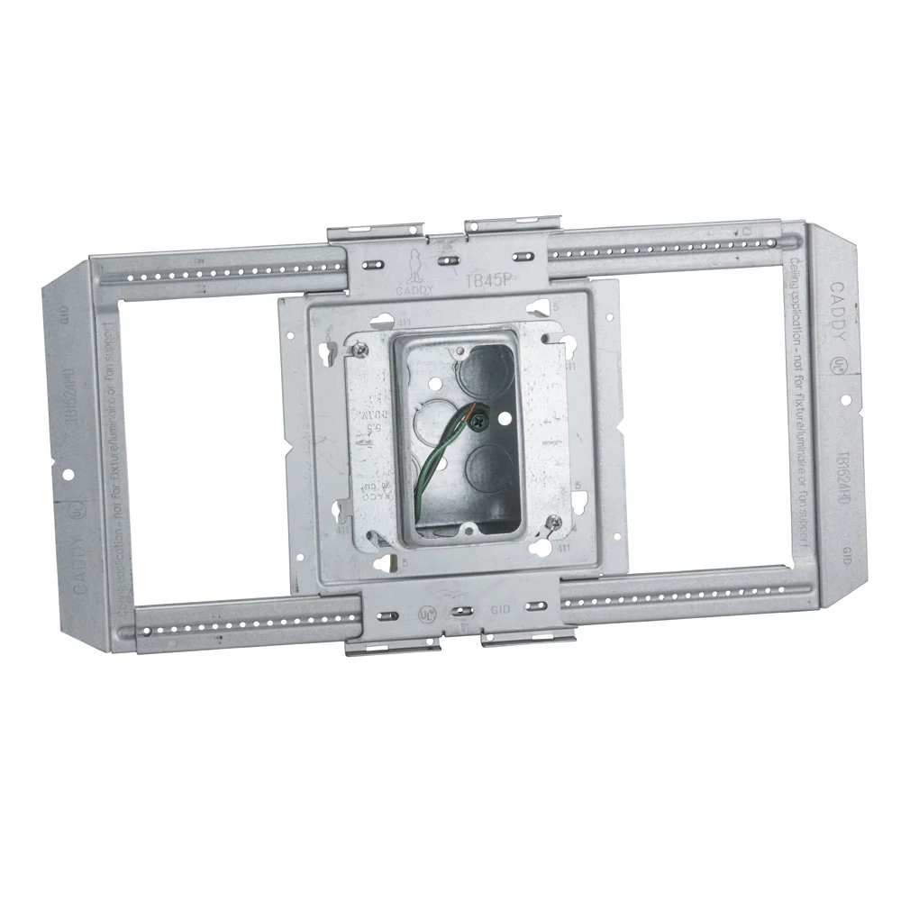 Product image for Erico TBP4DM1 HD Telescoping Bracket Between Stud Assembly, 4" Box, SG 3/4" Deep Mud Ring