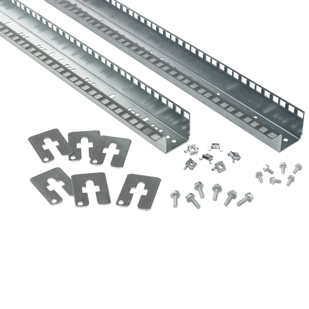 Product image for Hoffman PRA247TP 24-in. Rack Angles, Tap Hole, fits 700mm, Steel