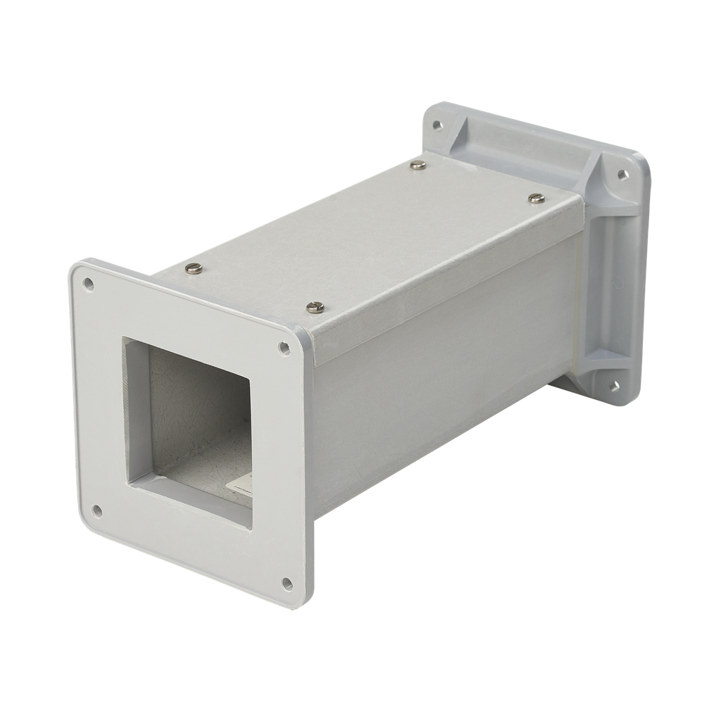 Product image for Hoffman F66W60FG Fiberglass Feed-Through NEMA Type 12 and 3R Wireway Straight Section, 6" x 6" x 60", Fiberglass