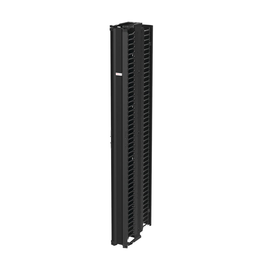 Product image for Hoffman DV6DF7 CABLETEK Vertical Cable Manager, 84" x 7.25"00x 21.20"0, Black, Aluminium