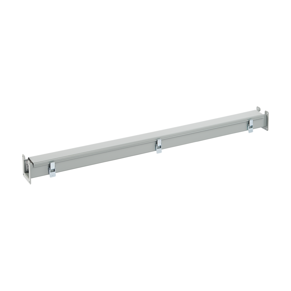 Product image for Hoffman F126L48 Lay-In NEMA Type 12 Wireway Straight Section, 12" x 6" x 48", Gray, Steel