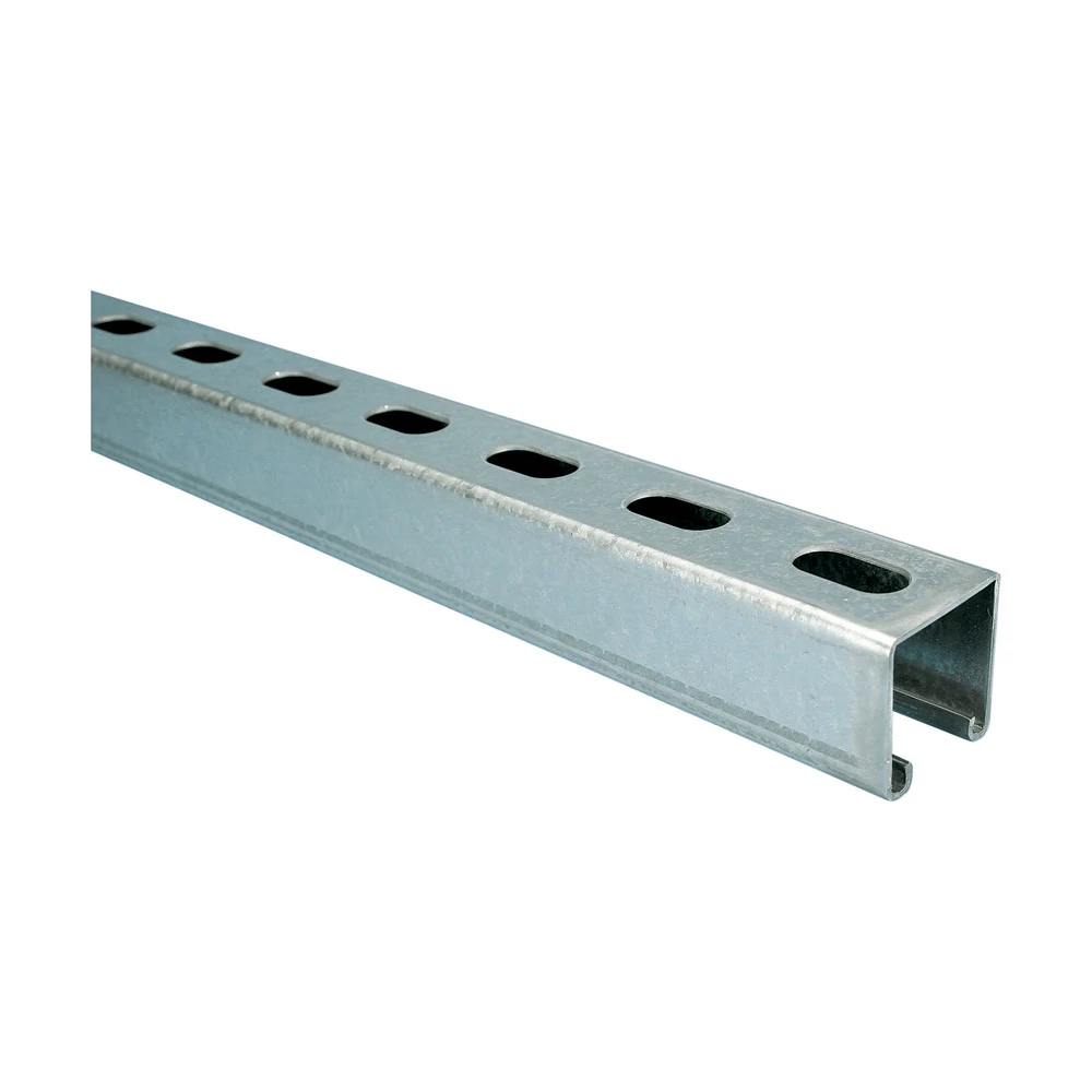 Product image for Caddy A14H1000PG Strut Channel Type A, Slotted, Steel, PG, 10' x 1.625" x 1.625" x 14 GA