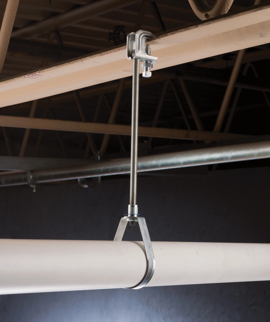 Standard Duty Loop Hanger, 2 1/2" Pipe, 2.875", 3/8" Rod