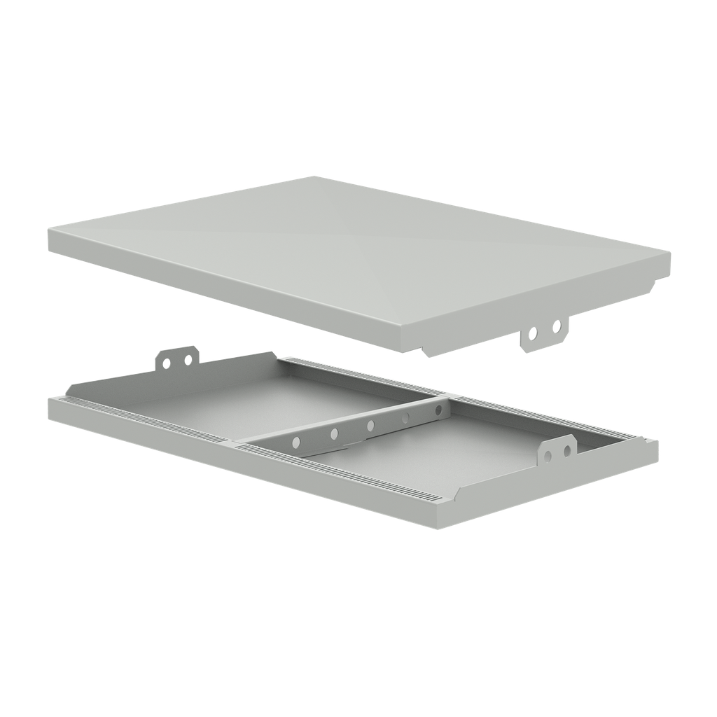 Hoffman TSS3028D Top Solar Shield for Cabinet, 1.73x 30.20" x 30.39, Lt Gray, Aluminum Product image for Hoffman TSS3028D Top Solar Shield for Cabinet, 1.73x 30.20" x 30.39, Lt Gray, Aluminum