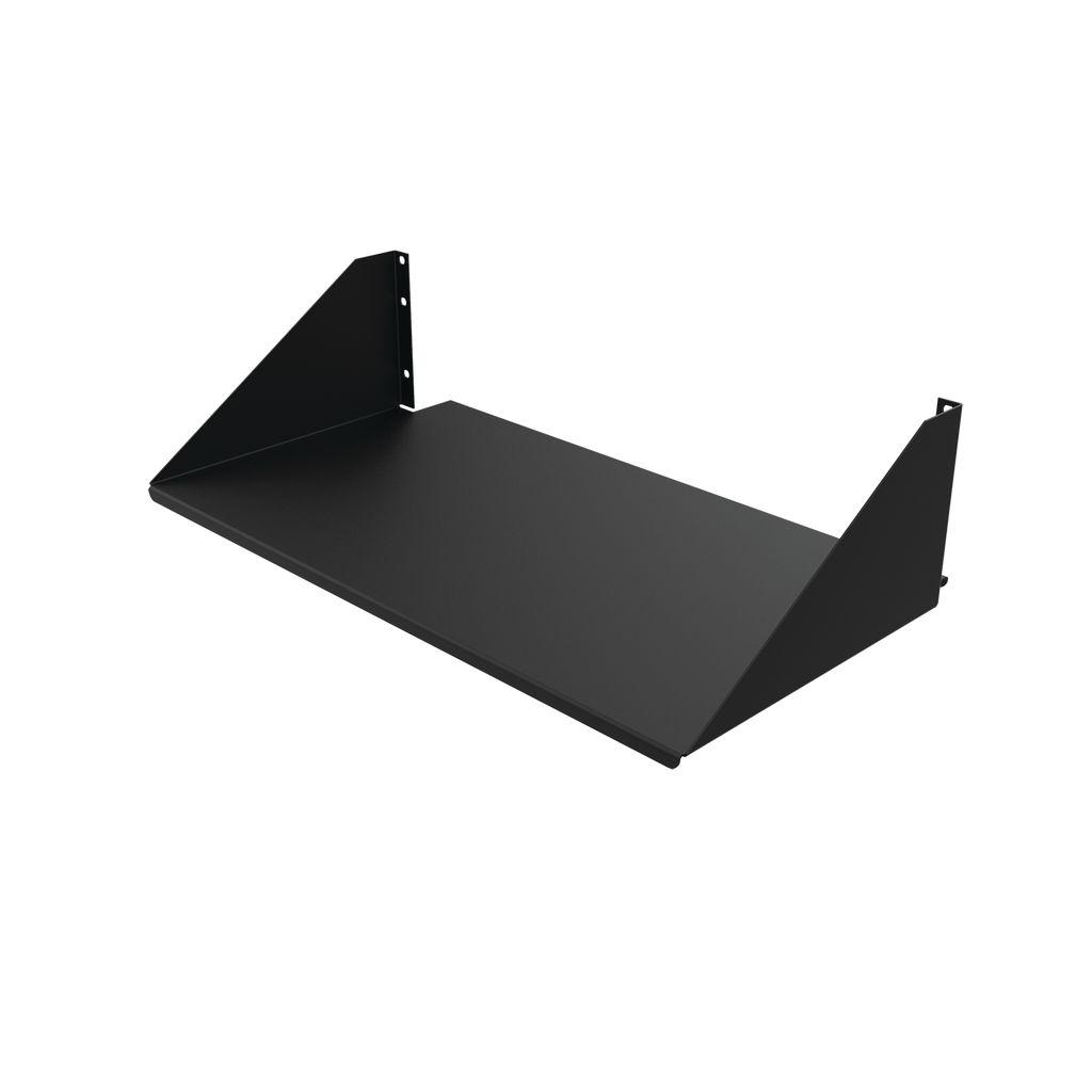 Hoffman ESH19S Single-Sided Solid-Steel Shelf, fits 19" rack, Black, Steel Product image for Hoffman ESH19S Single-Sided Solid-Steel Shelf, fits 19" rack, Black, Steel