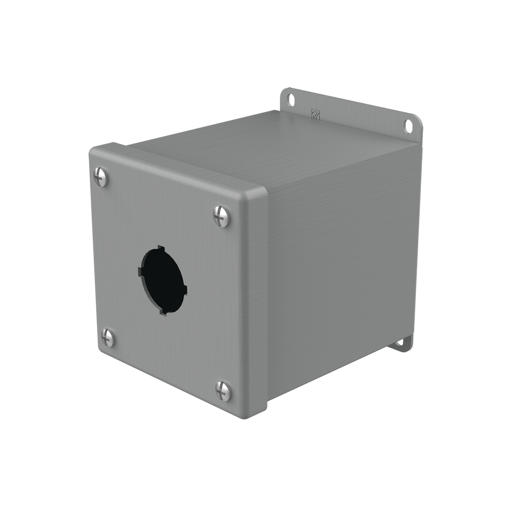 Hoffman E1PBX Extra-Deep Pushbutton Enclosures, Type 12, 1PB x 30.5mm, Gray, Steel Product image for Hoffman E1PBX Extra-Deep Pushbutton Enclosures, Type 12, 1PB x 30.5mm, Gray, Steel