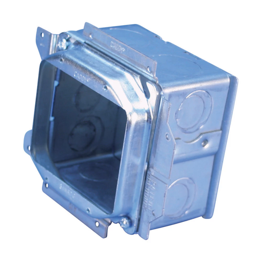 Product image for Caddy A1SF2GS Caddy All-in-One Stud-Mounted With Removable Mud Ring, 2 Gang, w/Ground, 5/8" Drywall, 2-1/2"